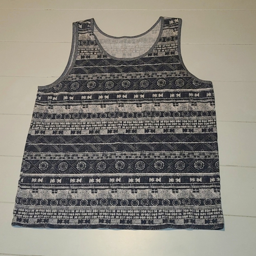 Mossimo grey patterned tank top medium
